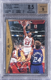 2000-01 SP Authentic Buybacks 94-95 SP Auto #BB9 Michael Jordan Signed Card (#23/23) - BGS NM-MT+ 8.5/BGS 9 - Michael Jordans Jersey Number!